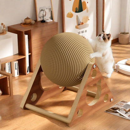 Rascador para gatos con pelota y base decorativa | GATOKOOL