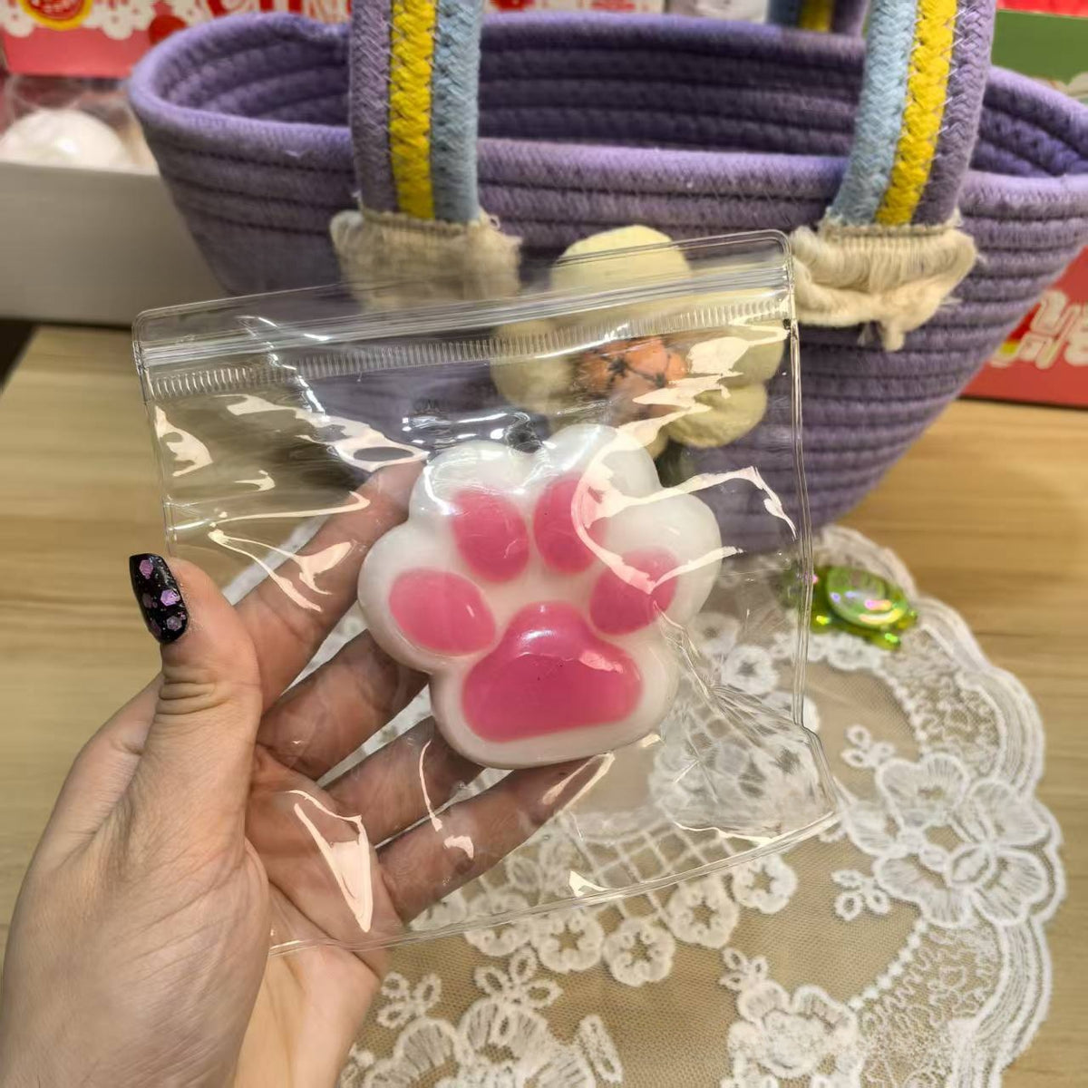 Squishy de gel con forma de patita de gato de 7 o 12 cm | GATOKOOL