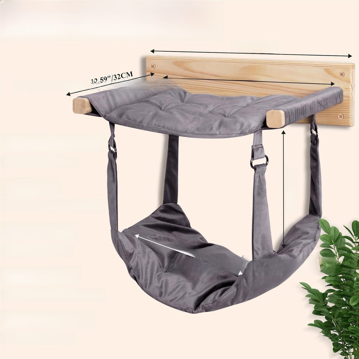 Cama para gatos de madera con hamaca | GATOKOOL