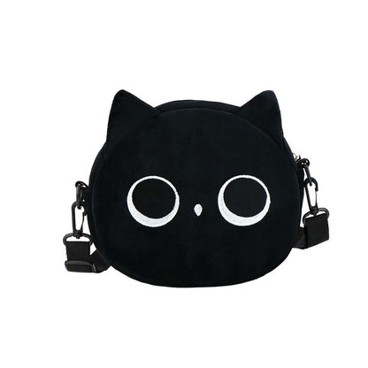 Bolso de peluche de gato negro con bandolera | GATOKOOL