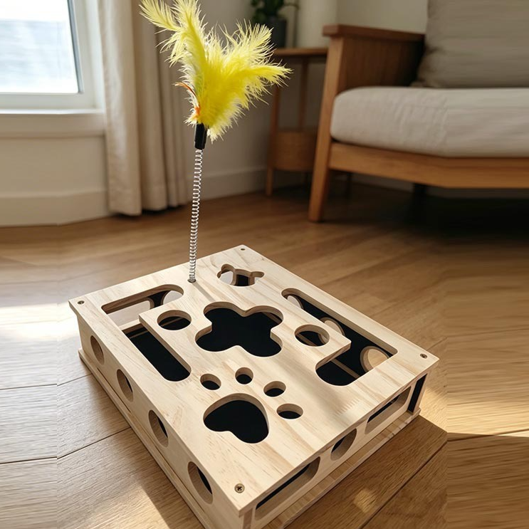 Caja de juegos para gatos de madera | GATOKOOL