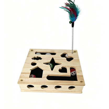 Caja de juegos para gatos de madera | GATOKOOL