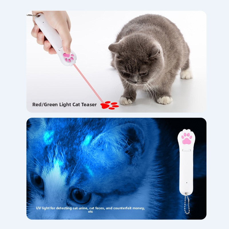 Puntero láser USB para gatos con luz UV y llavero | GATOKOOL