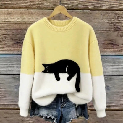 Sudadera de mujer con estampado de gato efecto 3D | GATOKOOL