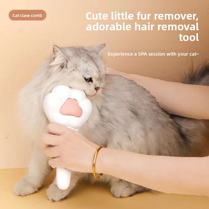Cepillo para gatos con forma de patita y botón limpiador | GATOKOOL