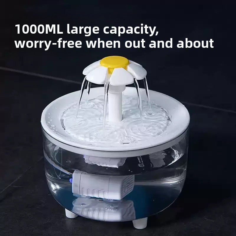 Fuente de agua USB para gatos con diseño de flor | GATOKOOL