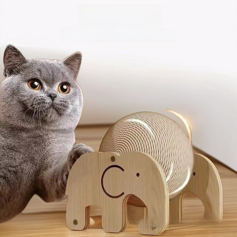Rascador para gatos con pelota y base decorativa | GATOKOOL