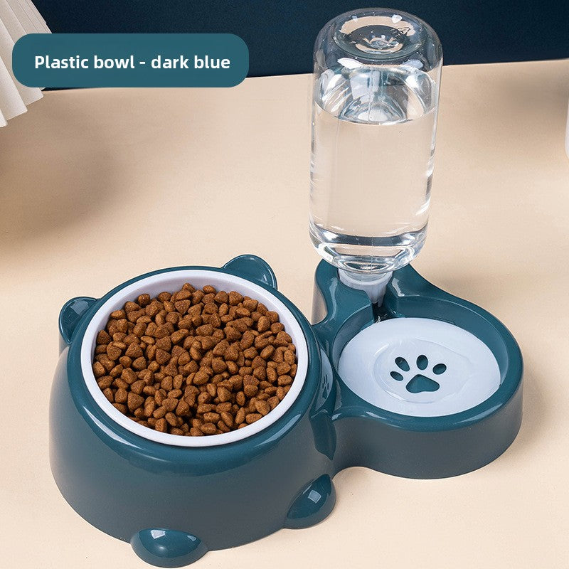 Comedero y bebedero para gatos con cuenco inclinado | GATOKOOL