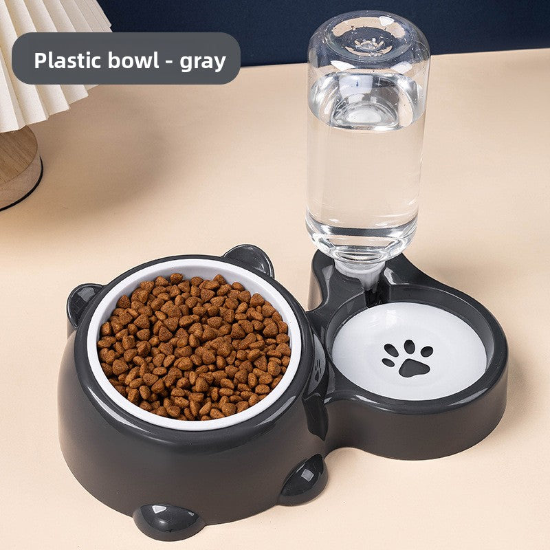 Comedero y bebedero para gatos con cuenco inclinado | GATOKOOL