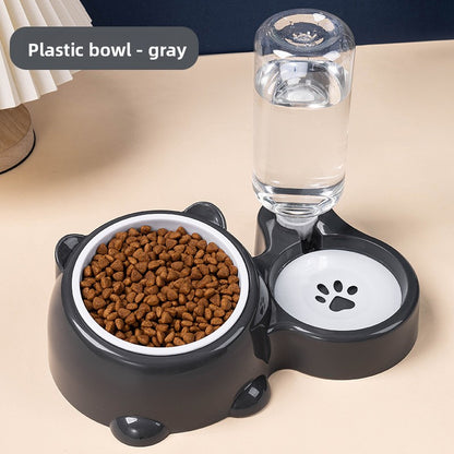 Comedero y bebedero para gatos con cuenco inclinado | GATOKOOL