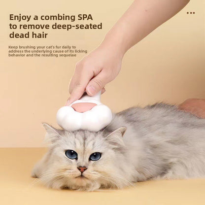 Cepillo para gatos con forma de patita y botón limpiador | GATOKOOL