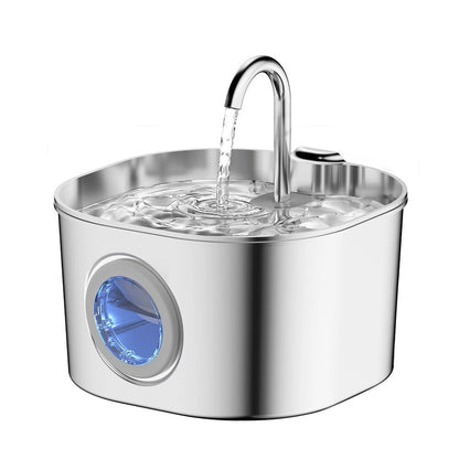 Fuente de agua de acero para gatos de 2,2 L y filtros | GATOKOOL