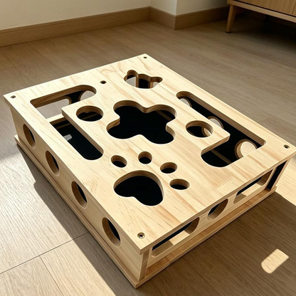 Caja de juegos para gatos de madera | GATOKOOL